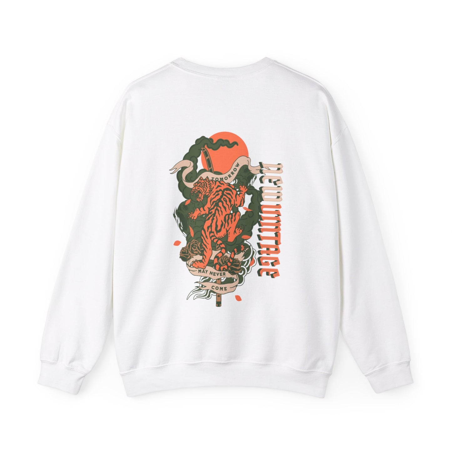 Tomorrow May Never Come New Vintage Streetwear™  Crewneck Sweatshirt | BACK PRINT