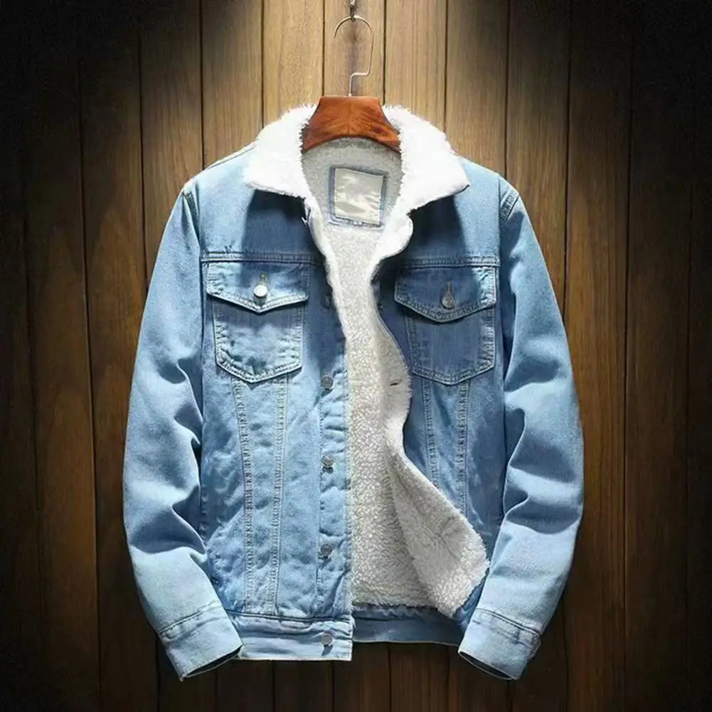 New Vintage Streetwear™ Denim Jean Jacket w/ Cashmere Lining