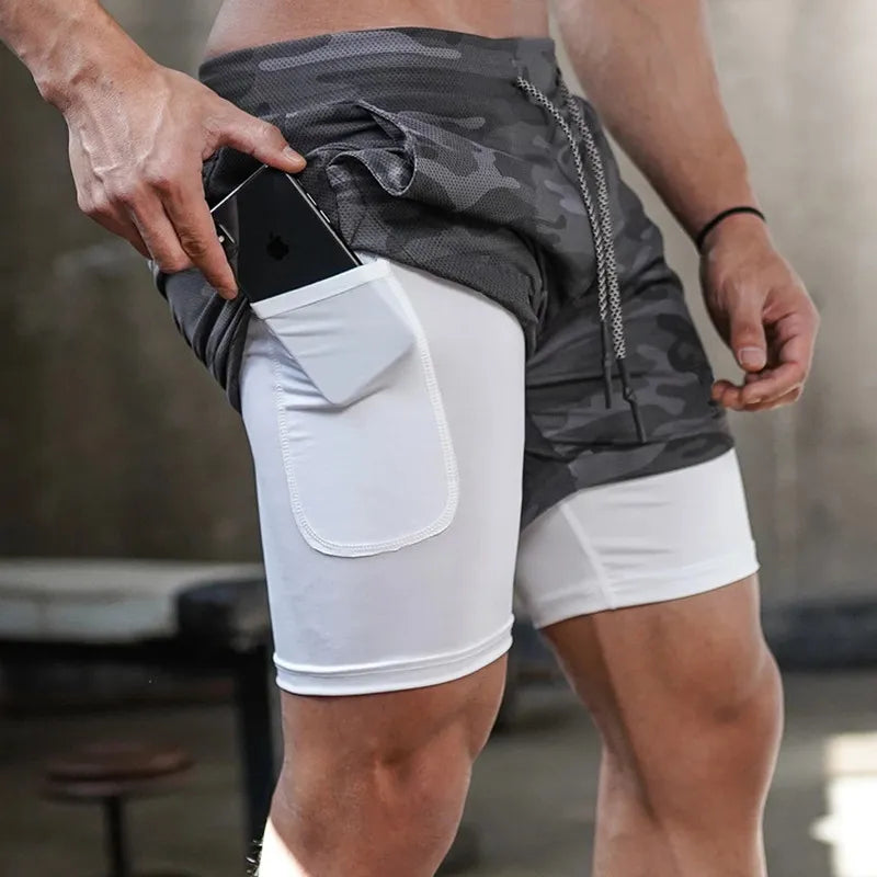 New Vintage Streetwear™ Workout Shorts with Compression Pocket