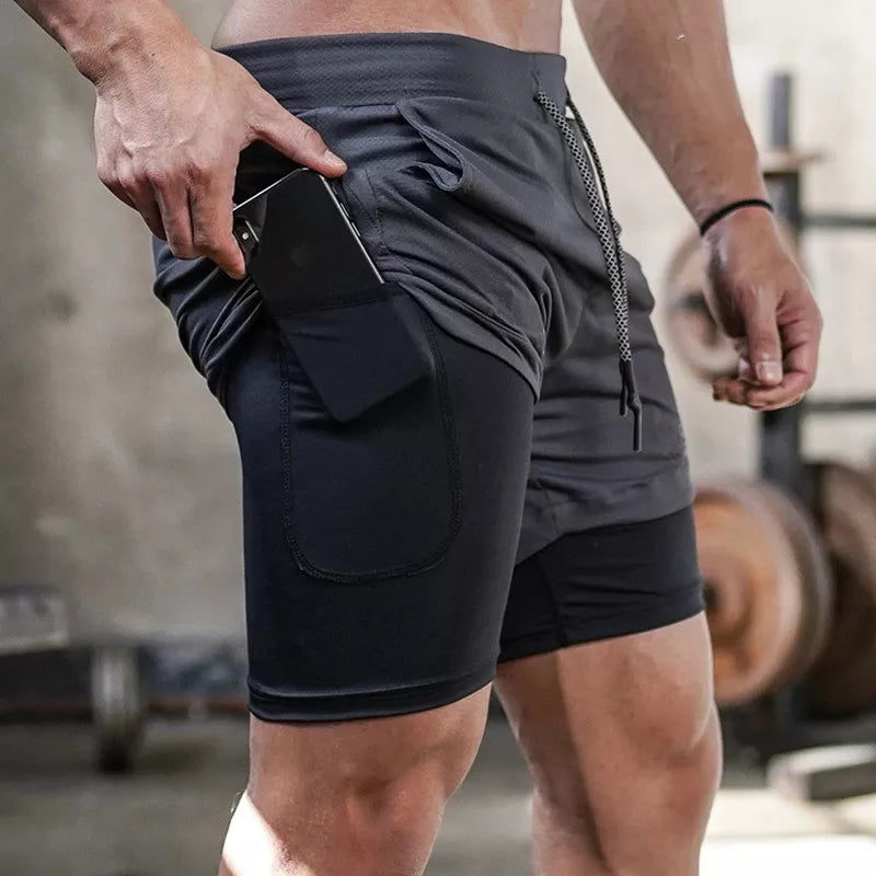 New Vintage Streetwear™ Workout Shorts with Compression Pocket