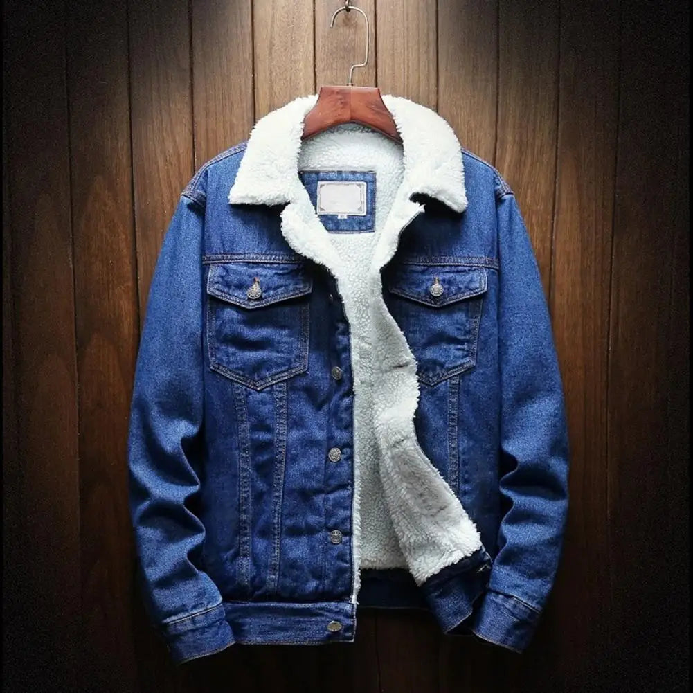 New Vintage Streetwear™ Denim Jean Jacket w/ Cashmere Lining